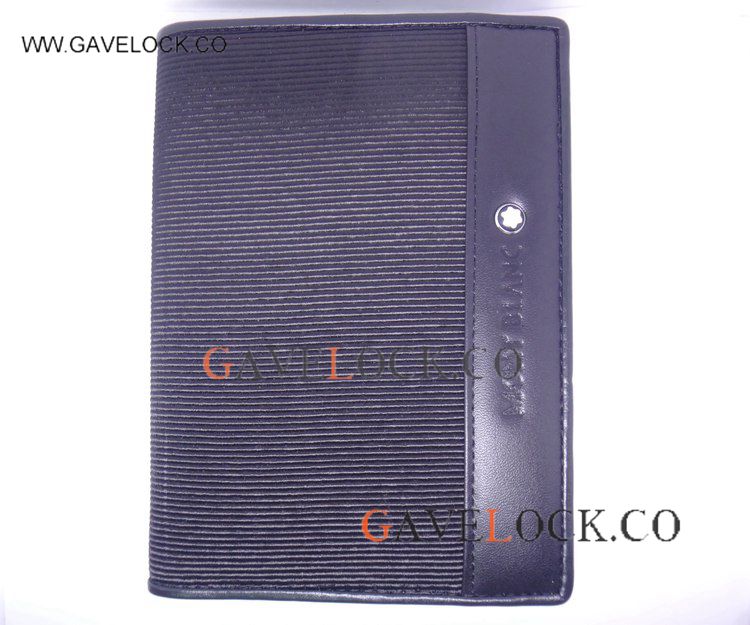 Montblanc Long Black Rubber Passport Replica Passport Holder For Gift